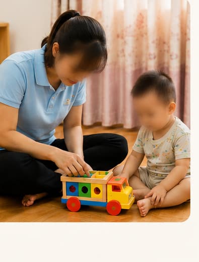 Vận động tinh với khối gỗ